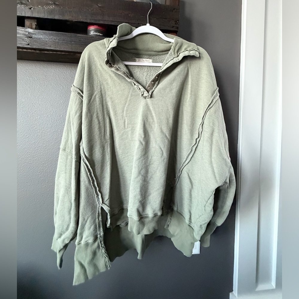 We The Free Sage Green Knit Top